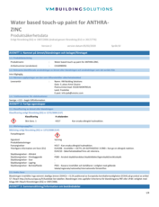 Water based touch-up paint for ANTHRA-ZINC SDS - SE